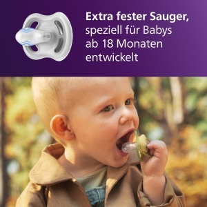 Suzeta Philips Avent Ultra Air SCF34955 BPA-Free Silicon Moale 18 luni Set 4 bucati - Img 4