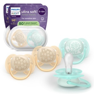Suzeta Philips Avent Ultra Soft SCF09149 BPA-Free 0-6 Luni Set 4 Bucati