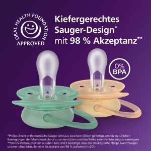 Suzeta ultra soft Philips Avent SCF09153, 6-18 luni, silicon, set 4 bucati, BPA-free - Img 3