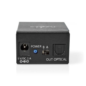 Switch audio digital Nedis 2 intrari TosLink, iesire TosLink, metalic, negru - Img 3