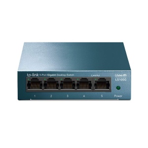 Switch de retea TP-Link LS105G, 5 porturi Gigabit, metalic, Plug-and-Play
