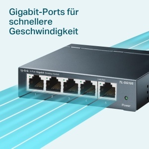 Switch de retea TP-Link TL-SG105, 5 porturi Gigabit, metalic - Img 4