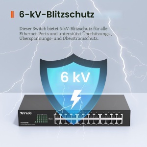 Switch Gigabit Tenda TEG1024D, 24 Porturi, Rackmount, Metal, Plug Play - Img 7
