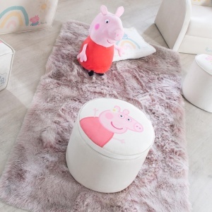 Taburet copii roba Peppa Pig cu spatiu de depozitare 27 cm inaltime bej - Img 5