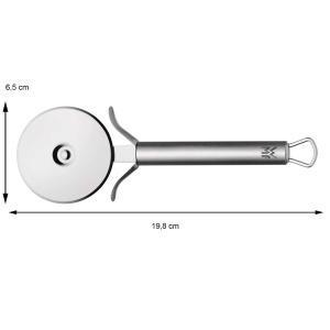 Taietor de pizza WMF Profi Plus 19,8 cm, rola de pizza, taietor de pizza, otel inoxidabil Cromargan partial mat, poate fi spalat in masina de spalat vase - Img 3