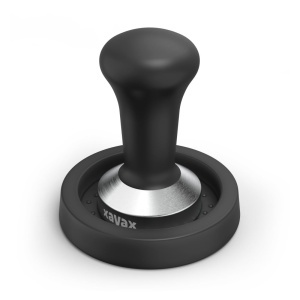Tamper pentru cafea Xavax 51mm cu mat pentru tamper din silicon, negru