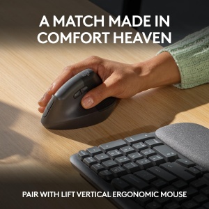 Tastatura ergonomica Logitech Wave Keys, wireless, grafit, layout US QWERTY - Img 9