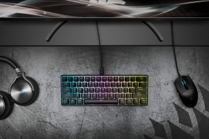 Tastatura mecanica de gaming Corsair K65 RGB Mini, 60, Cherry MX Red, Negru - Img 7