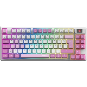 Tastatura mecanica MSI Forge GK600 TKL W Violet FR, switch-uri liniare, RGB, Bluetooth - Img 1