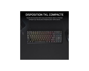Tastatura mecanica pentru gaming Corsair K70 Core TKL RGB, Negru, Switch MLX Red v2 - Img 3