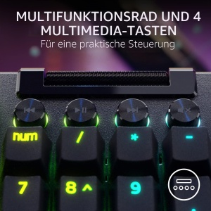 Tastatura mecanica Razer BlackWidow V4 Pro, Switch-uri galbene, RGB Chroma, 8 macro-taste - Img 7