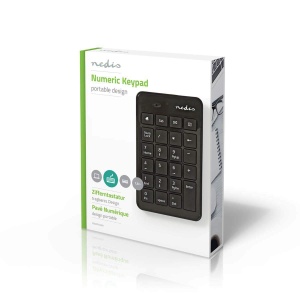 Tastatura numerica NEDIS KBNM100BK, USB, 1.5 m, neagra - Img 3