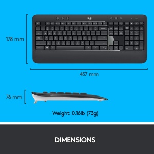 Tastatura si Maus Logitech MK540 Advanced, Wireless, QWERTY, Spritzwassergeschutz - Img 7