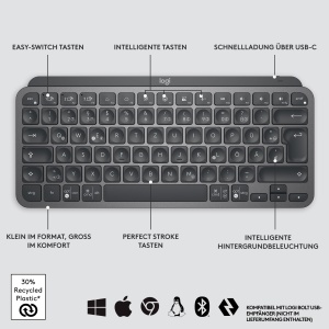 Tastatura wireless Logitech MX Keys Mini, compacta, bluetooth, iluminare - Img 7