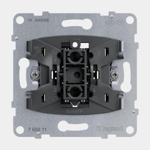 Taster cu schimbator de contact Legrand SEANO, 10AX, LED, 250V