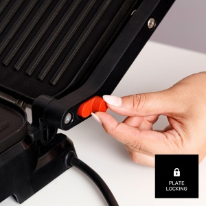 Taurus - Gratar de contact Essential 2600W | Gratar 2 in 1 si plancha | Farfurii 29x23 cm | Fara PFOA | Tava de scurgere pentru grasime | Termostat reglabil | Cool-Touch si blocare a placii - Img 6