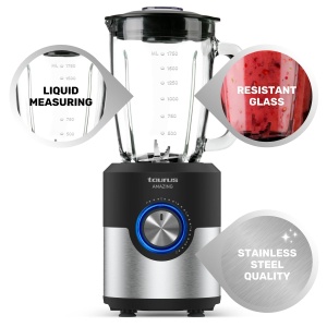Taurus Uimitor JB1600XC Mixer cu picioare | 1600 W | Ulcior de sticla 1,75 l | 5 niveluri de viteza + turbo | Lame din otel inoxidabil 6 lame | Concasor de gheata | LED | Poate fi spalat in masina de spalat vase - Img 10