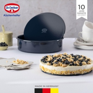 Tava de copt Dr. Oetker Back-Liebe Emaille 28 cm, rezistenta la caldura, culoare albastra - Img 7