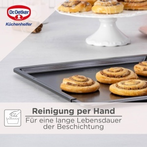 Tava de copt Dr. Oetker Classic extensibila 37-52 cm, antiaderenta, otel, made in Germany - Img 5