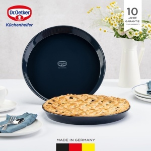Tava de copt Dr. Oetker Kuchenblech 30 cm Emaila, rezistenta la caldura, albastra - Img 3