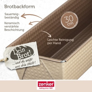 Tava de copt paine Zenker 7356, otel cu strat antiaderent, 30.5x11.5 cm - Img 3