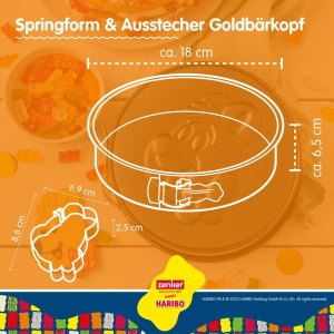 Tava de copt Zenker cu design Haribo, 18 cm, antiaderenta, cu forma de Goldbar - Img 5