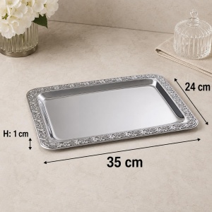 Tava din inox APS Schoner Essen, 35 x 24 cm, cu decor - Img 3