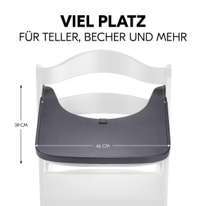 Tava din lemn Hauck Alpha Wooden Tray pentru scaunele Alpha si Beta Dark Grey - Img 4