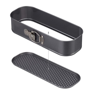 Tava pentru copt Relaxdays, Kastenform, 31 x 12 cm, antiaderenta, gri - Img 7