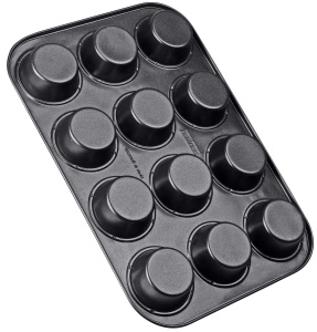 Tava pentru Muffins Zenker 12 forme 7 cm, Antiderapanta, Creme Noir - Img 2