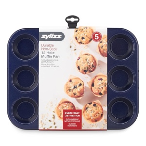 Tava pentru Muffins Zyliss E980200, Carbonstahl, 12 forme, Albastra - Img 2