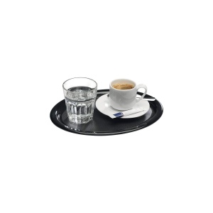 Tavita de servire APS 84251, 26 x 20 cm, inaltime 1,5 cm, melamin, neagra