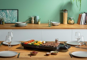 Tefal CB6428 Booster Plancha electrique Gratar de masa, Aluminiu, Negru - Img 6