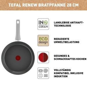 Tefal Renew On C42706 Tigaie 28 cm Inductie Aluminiu Antiaderenta - Img 2
