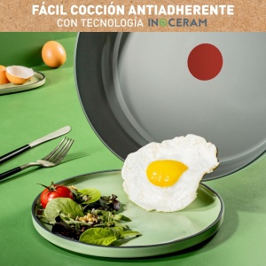 Tefal Renew On Tigai 2 bucati, gri, 24/28 cm, acoperire ceramica antiaderenta, inductie, semnal termic, design ecologic, gatit sanatos, C4279032 - Img 4