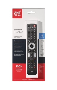 Telecomanda universala One for All Evolve 4 - Control 4 dispozitive, optimizata pentru Smart TV, Negru - Img 2