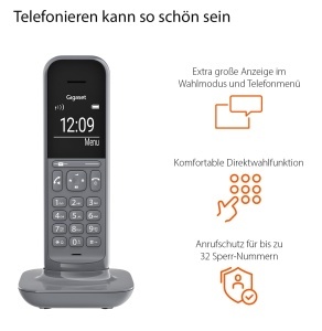 Telefon DECT Gigaset CL390, design elegant, display grafic, freisprechfunktion - Img 5