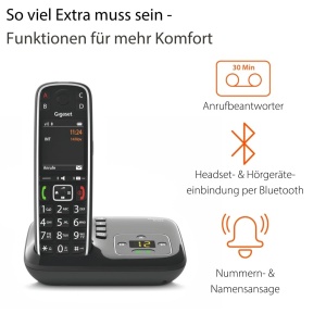 Telefon DECT Gigaset E720A, cu raspuns automat, Bluetooth, negru - Img 4