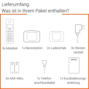 Telefon DECT Gigaset Pure 320A Trio cu Anunturi, Freisprech si 100 Contacte, Negru - Img 6