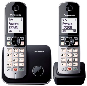 Telefon fara fir Panasonic KX-TG6852SPB DUO, negru, cu 4 mobilitati - Img 2