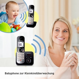 Telefon fara fir Panasonic KX-TG6864GB cu 4 receptori si robot telefonic (blocati pana la 1.000 de numere de telefon, dimensiune clara a fontului, receptor puternic, apelare hands-free full-duplex) negru-argintiu - Img 7