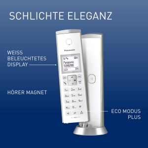 Telefon fix Panasonic KX-TGK220GN cu design elegant, cu raspuns automat si display iluminat - Img 2