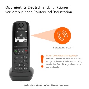 Telefon Gigaset AS690A Duo Negru Display Contrast Anrufbeantworter - Img 2