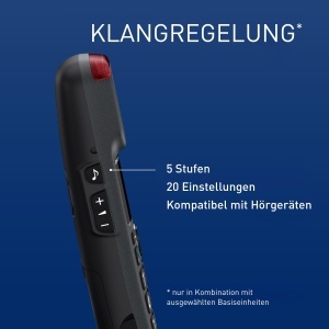 Telefon Panasonic KX-TGMA45 Mobil Suplimentar cu Amplificare Sunet si Slow-Talk Negru Metalic - Img 5