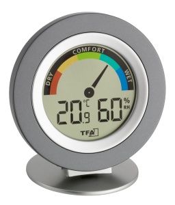 Termohigrometru digital TFA Dostmann Cosy 30501910 confort ambiental gri
