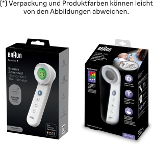 Termometru Braun Sensian 7 BNT400 3-in-1 ContactContactless Tehnologie Age Precision Display Colorat - Img 8