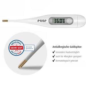 Termometru clinic digital reer ClassicTemp, timp de masurare 20 de secunde, varf placat cu aur, pentru intreaga familie - Img 3