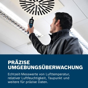 Termometru-Higrometru Bosch Professional GDH 1-17, LCD Color, IP 65 - Img 4