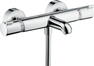 Termostat de cada hansgrohe Ecostat 13114000, crom, cu SafetyStop, pentru 2 functii