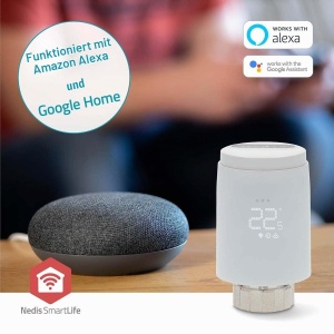 Termostat inteligent pentru calorifere Nedis Zigbee 3.0, cu LED, baterie - Img 4